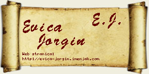 Evica Jorgin vizit kartica